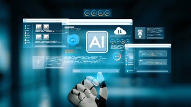 LLM Teknoloji, Büyük Veri, Makine Öğrenme, İş Desteği için Üretici AI, Geleceğin AI Teknolojisi ve Yapay Zeka Mühendisliği Asistan Beyin İşlemcisi. Çağ