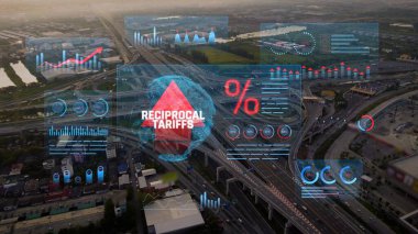 Ticaretin ve Ekonominin Etkisini Gösteren Bilgi Grafikleri ve Veri Görselleştirmesi ile Karşılıklı Tarifelerin Detaylı Analizi. Sevkiyat.