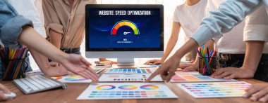 Web sitesi yükleme hızını hesaplayan bilgisayar yazılımı. Web sitesi yükleme hızının artırılması kavramı.