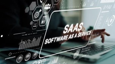 Modern Yazılım Kavramı, Ofis Ortamı 'nda Dijital Arayüz ve Veri Analizi Elementleri Servisi olarak kullanılıyor. Asemptotik akıllı veri analitiği.