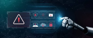 Yapay zeka, verileri koruyarak, tehditleri tespit ederek ve gerçek zamanlı olarak güvenlik risklerini önleyerek siber güvenlik tehdidini ve ihlalini tanımlar.