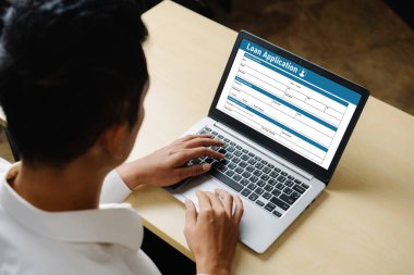 İnternet ağındaki mod dijital bilgi toplama için çevrimiçi kredi başvuru formu