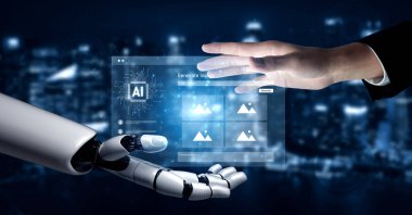 Yapay zeka platformu dinamik arayüzle resim üretiyor. Yapay zeka görüntüsünde yapay zeka içeriği ortaya çıkar. Yapay zeka, yapay zeka tasarım motorundan çoklu görüntü yüklüyor. Kefil