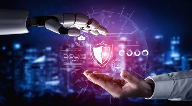 Yapay zeka, zeki tehdit tespiti, sanal asistan uyarıları ve yapay zeka sahibi dijital ihlallerle siber güvenliği güçlendirir. Kefil