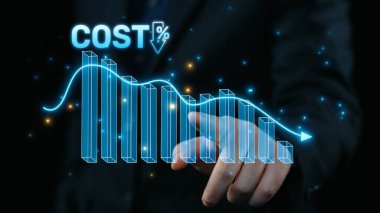 Dijital dönüşüm, işletme maliyeti optimizasyonu, operasyonel maliyet düşüşü, finansal tasarruflar ve ticari başarı için kaynak verimliliği stratejileri yoluyla maliyet azaltma ve maliyet tasarrufu. Elide