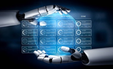 AI, öncelikleri optimize ederek, ekip ilerlemesini izleyerek ve görev tamamlama verilerini analiz ederek, görev yönetimi için kanban gösterge panelini geliştirir.