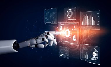 Yapay zeka büyük veri görselleştirme gösterge panelini okuyor, içgörüleri analiz ediyor, örüntüleri tanımlıyor ve otomatik veri yorumlaması yoluyla stratejik kararlar veriyor. Kefil