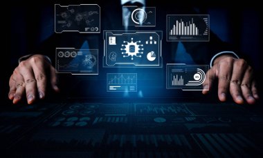 Analitik, içgörü ve performansı gösteren büyük bir veri gösterge paneli. Veriler kararları destekler, veriler eğilimleri ortaya çıkarır, veriler analitiği güçlendirir ve stratejiyi değiştirir. Kefil