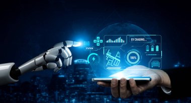 AI, batarya seviyelerini izleyerek, şarj yollarını optimize ederek ve kullanıcıları gelişmiş elektrikli araç deneyimi için yakınlardaki istasyonlara yönlendirerek EV şarj sistemlerini geliştirir.