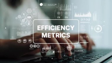 Bilgisayar Klavyesinde Data Visualization ile İş Analizi Verimlilik Ölçümleri. Asemptotik akıllı veri analitiği.