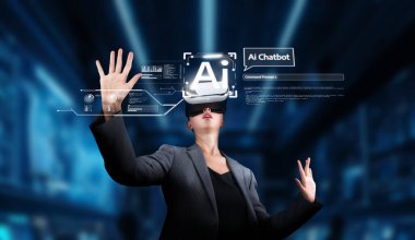 Bir kullanıcı, gelişmiş teknoloji vasıtasıyla makine öğrenme ve otomasyon entegrasyonunu gösteren sanal bir yapay zeka sohbet robotuyla dinamik bir ortamda iletişim kurar. XDMCP