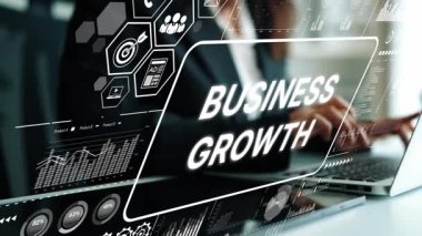 Modern Girişimcilik Planlama için Analitik ve Grafiklerle Dijital Ekran Büyütme Stratejisi. Asemptotik akıllı veri analitiği.