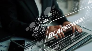 Modern Ofis Ortamı 'nda İş Profesyonel Engelleme Teknolojisi. Asemptotik akıllı veri analitiği.