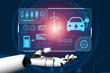 AI, pilin durumunu takip ederek EV şarj gösterge panelini yönetir, yenilenebilir güç kullanımını optimize eder ve akıllı enerji izleme aracılığı ile karbon emisyonlarını azaltır.