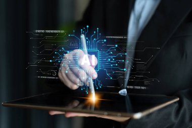 LLM Teknoloji, Büyük Veri, Makine Öğrenme, İş Desteği için Üretici AI, Geleceğin AI Teknolojisi ve Yapay Zeka Mühendisliği Asistan Beyin İşlemcisi. Eğri