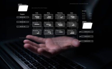 Proje yönetim sistemi iş akışı aşamalarını, görev ilerlemesini ve gözden geçirme durumunu gösteriyor. Görev ilerlemesi tamamlamayı izler, görev ilerlemesi iş akışını artırır ve görev ilerlemesi görünürlüğü sağlar. Latch