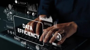 İş Çözümleri ve Teknolojisi Klavyesinde Dijital Arayüz ve Eller Yazma ile Veri Verimliliğinin Yenilikçi Kavramı. Asemptotik akıllı veri analitiği.