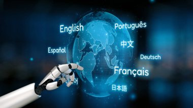 Yapay zeka, çok dilli sanal asistanlar, gerçek zamanlı dil çevirileri ve kültürel bağlantı için dijital araçlarla küresel dil iletişimini kurar. Çağ