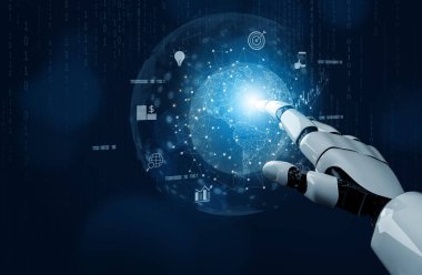 Küresel iş ağını bağlayan, veri alışverişini işleyen, ekonomik eğilimleri analiz eden ve dünya çapında akıllı sistemlerle dijital altyapıyı destekleyen yapay zeka. Kefil