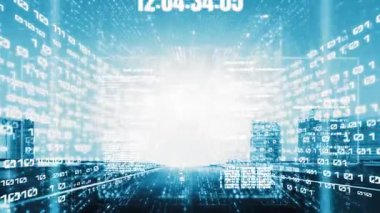 Yazılım geliştirme, uygulama programlama kodu ve gizli bilgisayar kodlaması. Yeni bilgi çağındaki küresel eğilimleri değiştiren akıllı dijital dönüşüm ve teknoloji bozulması kavramı .