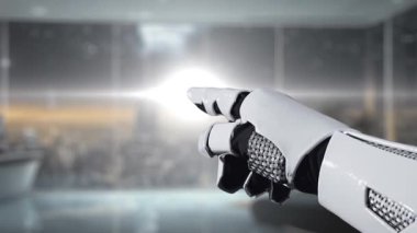 Fütürist bir robotik el dijital 