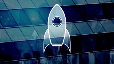 Girişim başlatma ve iş büyüme kavramı, roket sembolü, girişimcilik, başlangıç yeniliği ve yeni iş geliştirme ve genişleme için erken aşama başarı stratejileri. Muxer