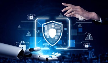 Yapay zeka, zeki tehdit tespiti, sanal asistan uyarıları ve yapay zeka sahibi dijital ihlallerle siber güvenliği güçlendirir. Kefil