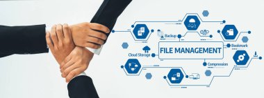 Görsel elementler, bulut depolama, yedekleme ve dijital organizasyon için sıkıştırma metodlarını vurgulayan etkili dosya yönetimi stratejilerini araştırın. Dostluk