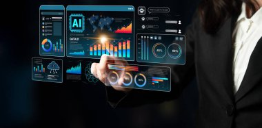 LLM Teknoloji, Büyük Veri, Makine Öğrenme, İş Desteği için Üretici AI, Geleceğin AI Teknolojisi ve Yapay Zeka Mühendisliği Asistan Beyin İşlemcisi. Eğri