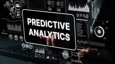 Dijital ekranda Öngörü Analitik Teknolojisi ve Veri Görselleştirmesi ile Profesyonel Müdahale. Asemptotik akıllı veri analitiği.