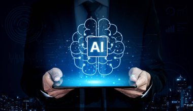 LLM Teknoloji, Büyük Veri, Makine Öğrenme, İş Desteği için Üretici AI, Geleceğin AI Teknolojisi ve Yapay Zeka Mühendisliği Asistan Beyin İşlemcisi. Eğri