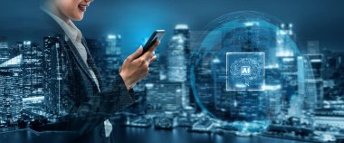 LLM Teknoloji, Büyük Veri, Makine Öğrenme, İş Desteği için Üretici AI, Geleceğin AI Teknolojisi ve Yapay Zeka Mühendisliği Asistan Beyin İşlemcisi. Eğri