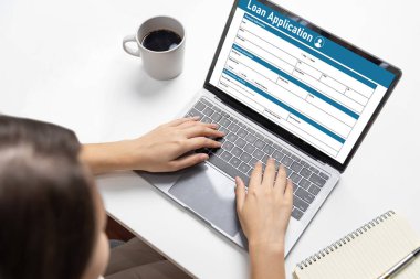 İnternet ağında canlı dijital bilgi toplama için çevrimiçi kredi başvuru formu