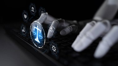 Yapay zeka, dijital hukuku kontrol panelleri, adalet odaklı araçlar ve etik yönetim ve teknoloji politikalarının hizalanması için güvenli otomasyon yoluyla düzenler. Yapay Zeka Çizgisi