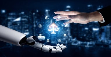 Yapay zeka, dijital hukuku kontrol panelleri, adalet odaklı araçlar ve etik yönetim ve teknoloji politikalarının hizalanması için güvenli otomasyon yoluyla düzenler. Yapay Zeka Çizgisi