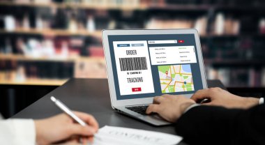 E-ticaret ve canlı çevrimiçi iş için malzeme taşıma ve teslimat izleme sistemi