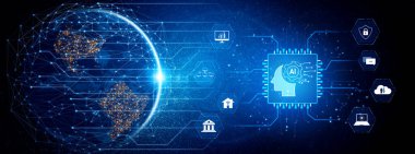 AI sistem entegrasyonu, hizmetleri, performansı ve akıllı otomasyon kesesini geliştirmek için dijital ağlar arasında yapay zeka, sistem ve entegrasyonu bağlar.