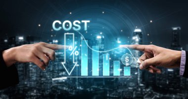 Dijital dönüşüm, iş maliyeti optimizasyonu, operasyonel maliyet azaltma, finansal tasarruf ve iş başarısı için kaynak verimliliği stratejileri yoluyla maliyet azaltma ve maliyet tasarrufu. Eğri
