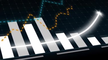 İma edici grafik grafiğindeki iş büyümesi konsepti pazarlama satışlarının gelecekteki hedefe arttığını gösteriyor. Şirket işlerinin yükselmesi için mükemmel bir mali durum. Finans ve para 3B oluşturma .