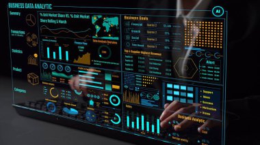 Modern dijital işletmelerde veri analizi ve gerçek zamanlı analitik, öngörü veri modellemesi, iş zekası analizleri ve veri odaklı karar verme stratejisi. Thunk