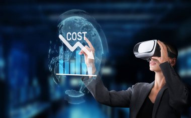 Profesyonel bir işletme, maliyet azaltma stratejilerini görselleştirmek ve analiz etmek, kurumsal bütçe yönetimi ve finansal büyümeyi vurgulamak için sanal gerçeklik teknolojisinden yararlanır. XDMCP