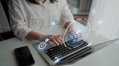 Pazarlama otomasyon diyagramı sunumu yapay zeka odaklı kampanya iş akışı, pazarlama otomasyonu, veri odaklı strateji, pazarlama otomasyon araçları ve iş dünyasında piyasa otomasyon süreci. Muxer