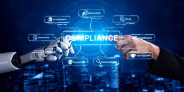 Yapay zeka, organizasyonları korumak ve şeffaflığı geliştirmek için otomatik politika kontrollerine, akıllı düzenleme sistemlerine ve akıllı denetlemeye uyulmasını sağlar. Yapay Zeka Çizgisi