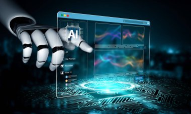 AI, üretken motorlar ve otomatikleştirilmiş tasarım araçları kullanılarak akıllı bir galeride yapay zeka tarafından oluşturulan görüntüleri gösteren etkileşimli bir platform üzerinden dinamik sanat üretir. Yapay Zeka Çizgisi