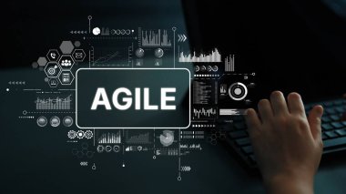 İş Büyümesi İçin Veri Görselleştirme ve Analitik Kavramlarla Çevik Metodolojinin Dinamik Temsili. Asemptotik akıllı veri analitiği.