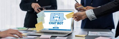 Chatbot yazılım uygulaması canlı çevrimiçi iş için otomatik olarak müşteri sorularına cevap verir