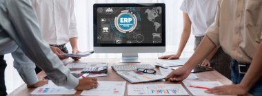 Pazarlama stratejisini planlamak için ERP girişimi kaynak planlama yazılımı