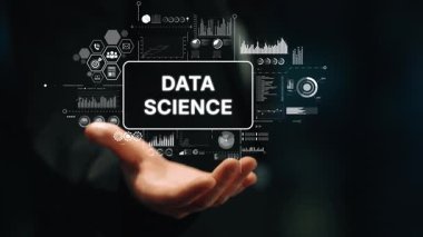 Bir İş İçeriğindeki Görselleştirme Grafikleri ile Modern Veri Bilimi Kavramları. Asemptotik akıllı veri analitiği.