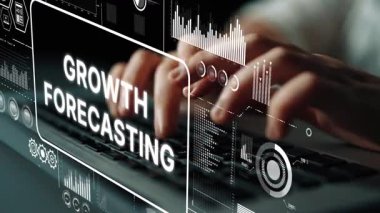 Veri Analizi ve Dijital Arayüzle Finansal Büyümeye İlişkin İş Uzmanlığı Tahminleri. Asemptotik akıllı veri analitiği.