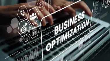 Modern Ofis Ortamı 'nda Dijital Arayüz ve Analiz Grafikleri ile İş İdaresi optimizasyonu için Eller Bilgisayarda Yazılıyor. Asemptotik akıllı veri analitiği.